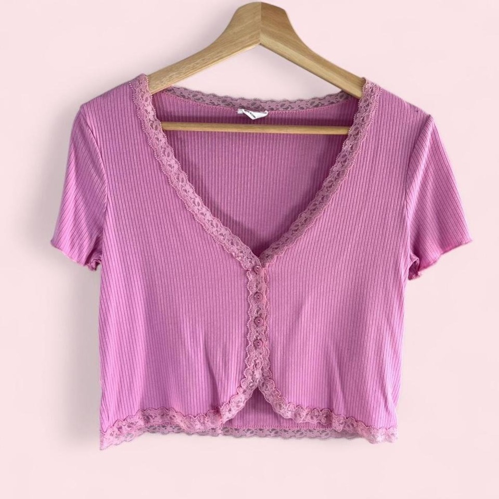 Baby‎ Doll Pink Button Up Top